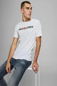 Jack Jones Logo Crew Neck Noos Erkek Tişört 12137126 thumbnail 7