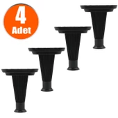 Mobilya Kanepe Ünite Koltuk Ayağı 15 Cm Siyah Baza Ayakları (4 ADET) - 1
