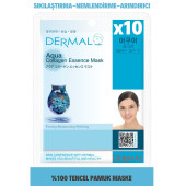 Dermal 10lu Aqua &Kolajen Özlü Tek Kullanımlık Cilt Bakım Maskeleri - 1