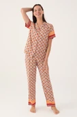Pierre Cardin PC8823-S Kadın Gömlek Yaka Pijama Takımı - 2