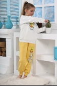 Kapitex 6181 Kız Çocuk Twety Baskılı Uzun Kol Pijama Takımı - 4