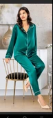 Freshness 2045 Saten Gömlek Yaka Patlı Pijama Takımı - 1