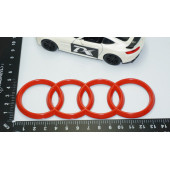 DK Tuning Motor Kapağı Kırmızı Amblem Logosu Audi İle Uyumlu - 2