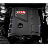 DK Tuning Motor Kapağı Kırmızı Amblem Logosu Audi İle Uyumlu - 3