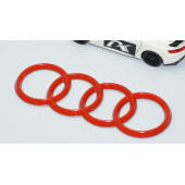 DK Tuning Motor Kapağı Kırmızı Amblem Logosu Audi İle Uyumlu - 4