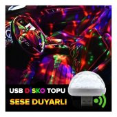 USB Disko Topu Sese Duyarlı Renkli Canlı Işık Rgb Müzik Duyarlı - 2