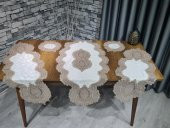 Aygün Kadife Kordone 5 Parça Salon Takımı Krem Cappucino - 1