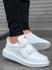 ER0152 Erb Kalın Yüksek Taban Süt Beyaz  Kemerli Erkek Spor Ayakkabı thumbnail 2