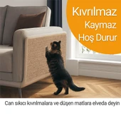 Beylini Kedi Tırmalama Halısı Yapışkanlı Her Yüzeye Uygulanabilir Kesilebilir Mobilya Koruyucu Mat Devetüyü (40X50) - 5