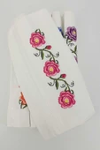 Fiesta El-Yüz Havlusu Moda Renkli Kanaviçe Nakışlı 50x90 - 4