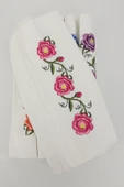 Fiesta El-Yüz Havlusu Moda Renkli Kanaviçe Nakışlı 50x90 - 2