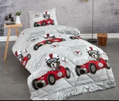 Komfort Home Tek Kişilik Baskılı Pamuklu Silikon Yorgan + Yastık / C2 - 1