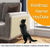 Beylini Kedi Tırmalama Halısı Yapışkanlı Her Yüzeye Uygulanabilir Kesilebilir Mobilya Koruyucu Mat Krem (40X50) - 4