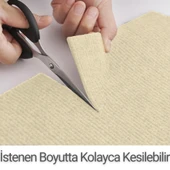 Beylini Kedi Tırmalama Halısı Yapışkanlı Her Yüzeye Uygulanabilir Kesilebilir Mobilya Koruyucu Mat Krem (40X50) - 3