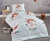 Komfort Home Tek Kişilik Baskılı Pamuklu Silikon Yorgan + Yastık / C6 - 1