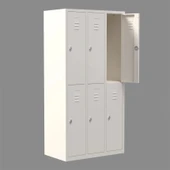 Metal Soyunma Dolabı 6 Kişilik İşçi Soyunma Dolabı - 3