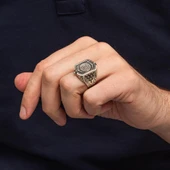 Hz. Süleyman Mührü Çift Taraflı 925 Erkek Gümüş Yüzük thumbnail 10