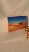 Çöl Manzaralı Natürel Tasarım Ahşap Çerçeve Ev İşyeri Ofis Duvar Dekorasyon Kanvas Tablo MNZ5 thumbnail 1