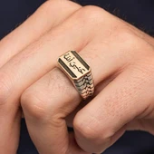 Hasbiyallah Yazılı 925 Gümüş Erkek Yüzük thumbnail 4