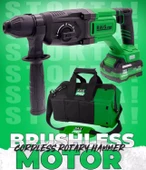 HaisPro Profesyonel Akülü Darbeli Kırıcı Delici Matkap 21 V 4.0 Ah Çift Akü ZA-DS-195 thumbnail 2