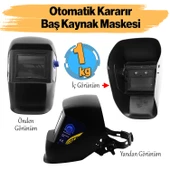 Güneş Enerjili Ayarlanabilir Otomatik Kararan Baş Maskesi Siperlik Kartuşlu Kaynak Gözlüğü DIN 9-13 thumbnail 1