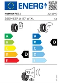 Kumho 205/45R16 87W XL ECSTA PS71 2025 Üretim Yaz Lastiği thumbnail 2