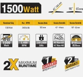 SGS 5185 Sunta Kesme Makinası 1500W 185 MM - 3