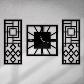 Modern Ahşap Tasarimli Dekoratif dekor Saat - 1