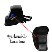 Güneş Enerjili Ayarlanabilir Otomatik Kararan Baş Maskesi Siperlik Kartuşlu Kaynak Gözlüğü DIN 9-13 thumbnail 2