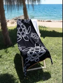 Kadife Tropik Desenli 90x180 cm Outlet Plaj Havlusu Baveno - 4