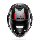 SHARK OXO SIKTER SİYAH GRİ KIRMIZI ÇENE AÇILIR KASK thumbnail 2