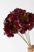 Güleç Yapay Çiçek Yapay Ortanca Çiçeği 35 Cm 7 Dal Bordo - 2