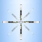 Dijital Lcd Ekranlı Su Terazisi 40 cm 400mm Hassas Elektronik Açı Ölçer Alüminyum Gövde Gönye Cihazı - 6