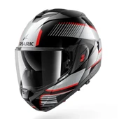 SHARK OXO SIKTER SİYAH GRİ KIRMIZI ÇENE AÇILIR KASK thumbnail 1