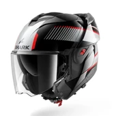 SHARK OXO SIKTER SİYAH GRİ KIRMIZI ÇENE AÇILIR KASK thumbnail 3