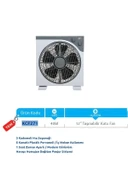 VANTİ KCF271 TAŞINABİLİR KUTU FAN & VANTİLATÖR - 1
