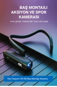 QASUL 4K HD başa takılan eller serbest profesyonel  spor kamerası - 4