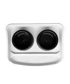 Kedi ve köpek ikili mama kabı takıp çıkartmalı su ve mama kabı - 1