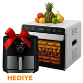 Dalle SS-06A Paslanmaz Meyve Sebze Kurutma Makinesi - Airfryer Hediyeli - 1