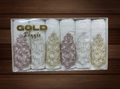 GOLD Rossie Premium Nakışlı Havlu Seti - 1