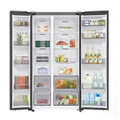 Samsung RS70F65QEFTR 655 Lt. E Enerji Gardırop No Frost Siyah Buzdolabı thumbnail 6