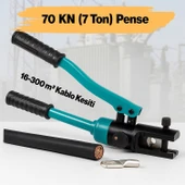 Hidrolik Papuç Sıkma Pensesi 16-300 mm Kablo Kesiti 70 KN Profesyonel Tip Krimp 7 Ton Elektrik Pano thumbnail 1