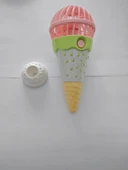 Mini El Fanı Şarjlı Dondurma Figürlü Taşınabilir Vantilatör Masa El Tipi Serinletici Soğutucu - 3