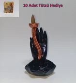 Tedi Sanat El Tütsülük (10 Adet Tütsü Hediyeli ) Geri Akış Tütsülük Buhurdanlık - 1