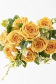 Güleç Yapay Çiçek Yapay Gül Demeti 9 Dallı Sarı thumbnail 3