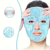 Terapi Jel Yüz Maskesi Soğuk Ve Sıcak Boncuklu Ayarlanabilir Maske (Mavi) - 1