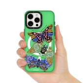 iPhone 15 Pro Max Kılıf M-safe Şarj Özellikli Şık Tasarım Doğa Desenli Kılıf thumbnail 8