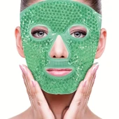 Terapi Jel Yüz Maskesi Soğuk Ve Sıcak Boncuklu Ayarlanabilir Maske (Yeşil) - 2