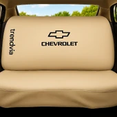 Oto Servis Tipi Açık Bej Koltuk Kılıfı  Chevrolet Logolu Penye Ön ve Arka Takım - 2