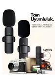 Type-C Çiftli Kablosuz Yaka Mikrofonu Seti - YouTube, TikTok, Vlog ve Canlı Yayınlar İçin Telefon Uyumlu Çift Mikrofon - 3